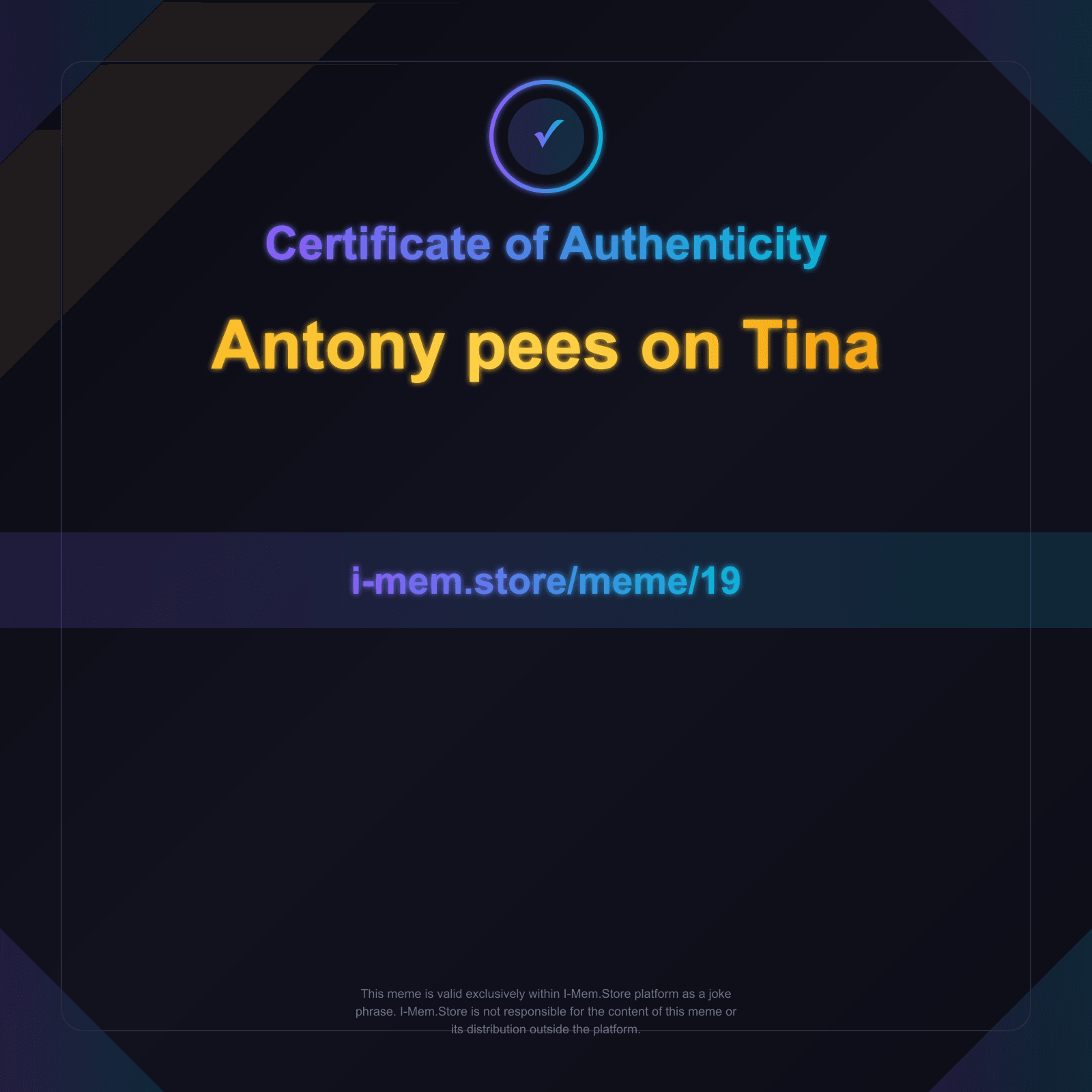 Certificate of Authenticity