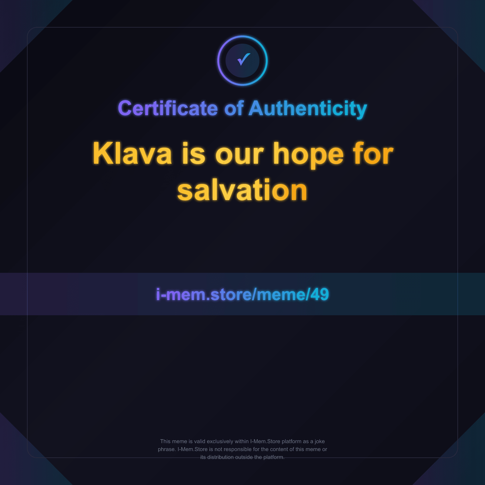 Certificate of Authenticity