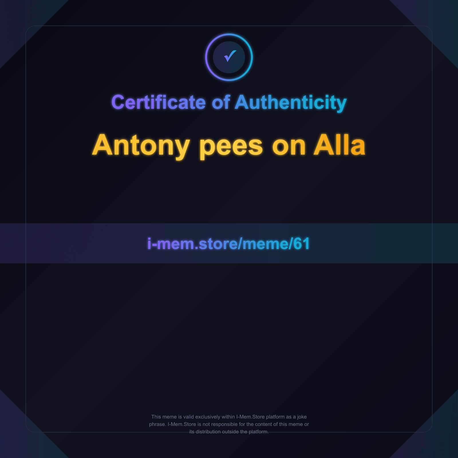 Certificate of Authenticity