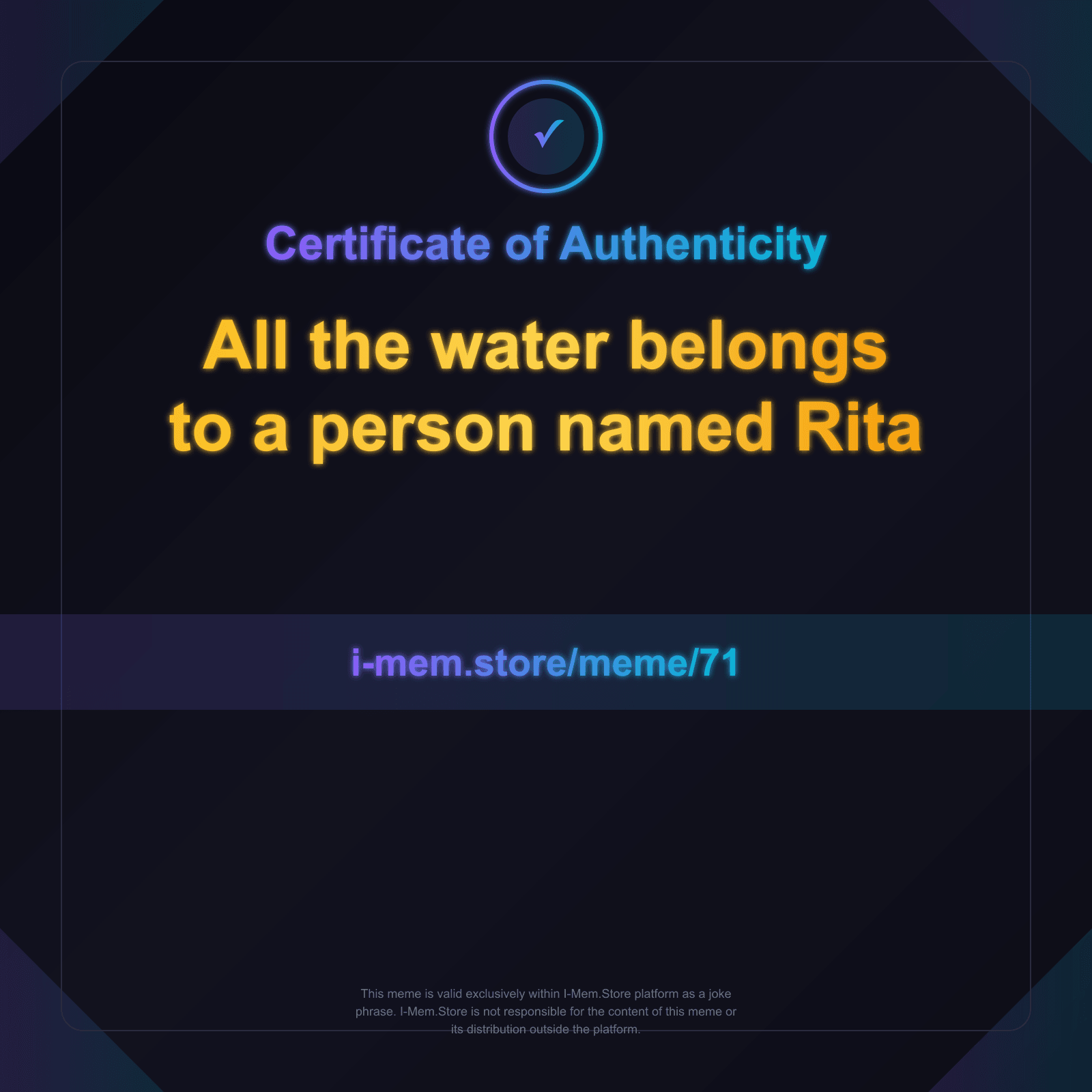 Certificate of Authenticity
